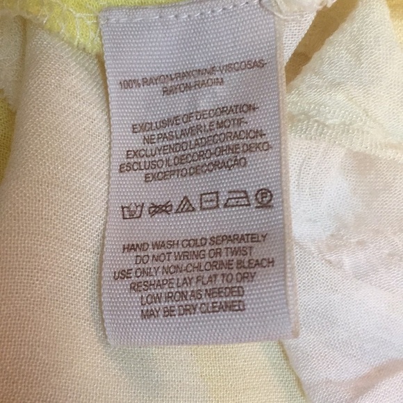 New Free People Yellow White Color Block Swing Dress Tunic racerback Beach Dress - Picture 10 of 11